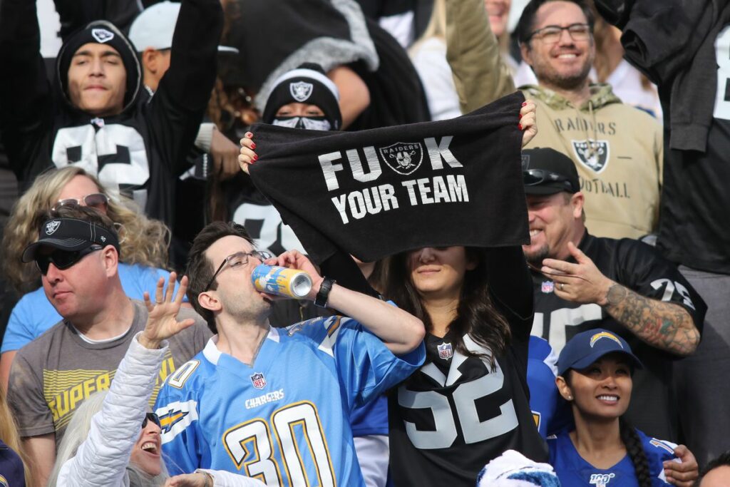 Raiders fans vs. Chargers fans