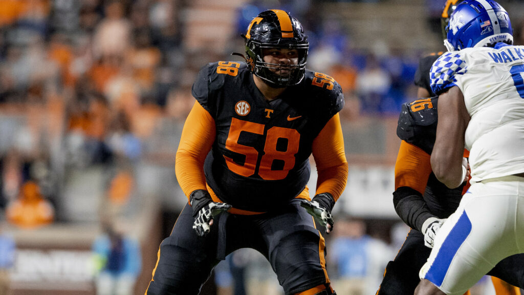 Darnell Wright, OT, #58, Las Vegas Raiders Prospect (Photo by University of Tennessee Athletic Department)