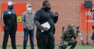 Raiders D-Line coach Frank Okam