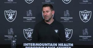 Las Vegas Raiders GM Dave Ziegler. Josh McDaniels, Josh Jacobs