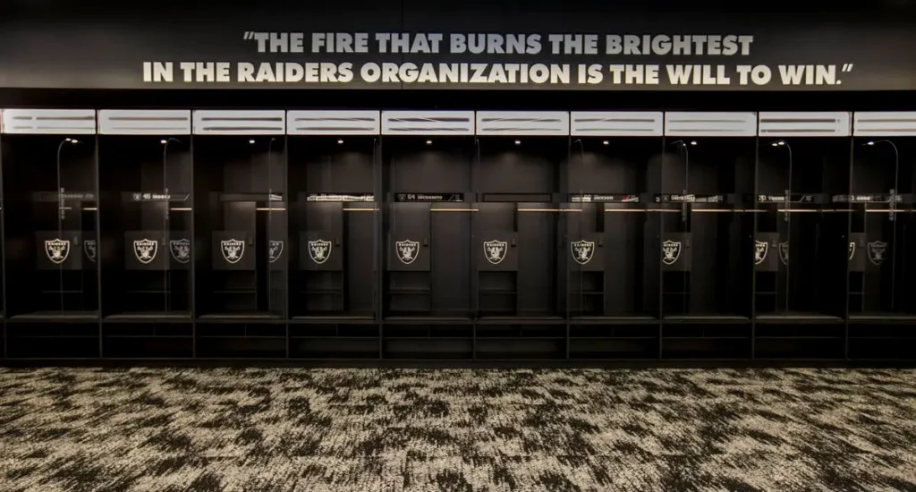 Las Vegas Raiders locker room, Josh McDaniels Dave Ziegler