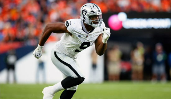 Raiders rookie Tyree Wilson finally has first career sack in loss to Bears