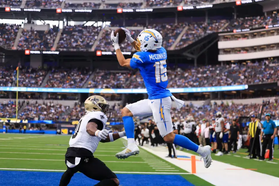 AFC West: Los Angeles Chargers wide receiver Ladd McConkey, Broncos, Chiefs
