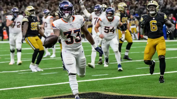 Denver Broncos running back Javonte Williams AFC West