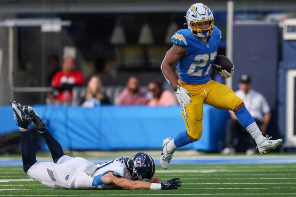 AFC West, Los Angeles Chargers running back J.K. Dobbins