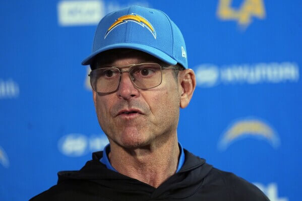 AFC West, Los Angeles Chargers head coach Jim Harbaugh