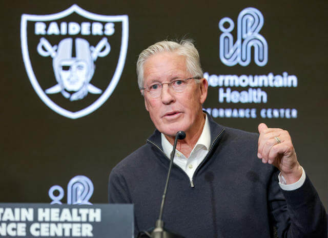 Las Vegas Raiders head coach Pete Carroll