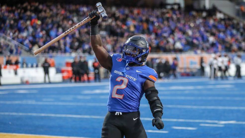 Raiders, Boise State RB Ashton Jeanty, GM John Spytek